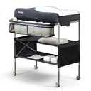 Sweeby Portable Baby Changing Table, Foldable Diaper Changing Station with Waterproof Pad, Mobile Nursery Organizer for Infant & Newborn Essentials, Black