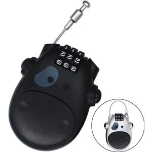 3 Digit Code Combination Password Lock for Helmet Lock Luggage Lock Travel LockStroller Bicycle Stroller Password Security Lock (Black 1 pcs)