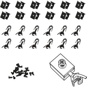 HP0887M 6 Pairs HO Scale 1:87 Horn Coupler Hook 17mm E-Z Mate Magnetic Knuckle Couplers with Box Lid Pocket Cover with Screws for Freight Car Trains Railroad (Coupler and Box)