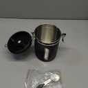 Coffee Canisters with Window,Scoop and Airtight Lid Stainless Steel Kitchen Bean Storage Grounds Container22OZ/Black)Date Tracker and Scoop for Grounds Coffee Bar Accessories Beans, Cereal, Sugar