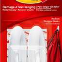 Command Medium Designer Hooks, 2 Hooks and 4 Command Strips, Damage-Free Hanging Wall Hooks with Adhesive Strips, No Tools Adhesive Hooks for Hanging, Organization and Storage, Holds up to 3 lb
