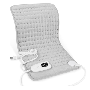 Deepsoon Heating Pad, Electric Heating Pads for Back, Neck, Abdomen, Moist Heating Pad for Shoulder, Knee, Arms, Legs, Dry/Moist Heat & Auto Shut Off, Christmas Gifts for Men and Women, Light Gray,24x12 Inch