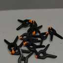 12 Pack Plastic Spring Clamps, 3.5inch Small Heavy Duty Clips for Crafts, Backdrop Stand, Woodworking, Photography Studios (Black)