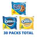 Nabisco Sweet Treats Cookie Variety Pack OREO, OREO Golden & CHIPS AHOY!, 30 Snack Packs (2 Cookies Per Pack) (EXP 04/26/26)