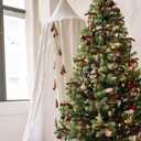 12Pcs Burgundy Velvet Christmas Tree Bows Ornaments Vintage Velvet Ribbon Bows for Tree Garland Wreath Indoor Outdoor Christmas Decor Xmas Decorations 1'' Wide, 5 * 7 inch