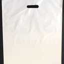 Merchandise Bags, Die Cut Handles, Strong, Durable, and Tear Resistant Bags Perfect for Retail, Boutiques, or Any Events, Different sizes and colors (White, 15x18 Inch (Pack of 100))
