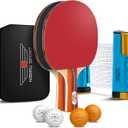 NIBIRU SPORT Professional Ping Pong Paddles Set of 2 - Table Tennis Paddles Set of 2 with 4 Balls and Carry Bag/ Storage Case - Table Tennis Equipment & Ping Pong Accessories