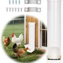 2026 Automatic Chicken Feeder Outdoor, Large Capacity PVC Pipe Hanging Chicken Coop Feeder, with Cover, No Waste and Rainproof Design, Used for Long-Term Feeding of Chickens