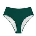 ZAFUL High Waisted Bikini Bottoms for Women - Tummy Control Swimsuit Bottom High Cut Bathing Suit Swim Bottom (Green L) (L)