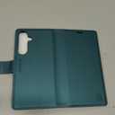 Wallet Case for Samsung Galaxy S25 Plus/S25+, RFID Blocking Credit Card Holder, PU Leather Folio Flip Kickstand Protective Shockproof Cover for Galaxy S25 Plus (Bluegreen)