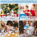 12 Pack Christmas Craft, DIY Snowman Kit for Kids, Build a Snowman Kit Indoor Decorations, Creative Kids Air Dry Modeling Clay, Xmas Activities Snowman Making Kit Toys for Holiday Favor Supplies