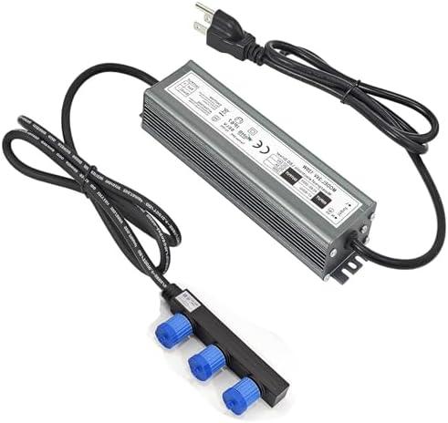 Waterproof Power Supply for Philips Hue Outdoor Lighting - 120W,24V 3-Head Output Waterproof Power Adapter for Lily Spot, Lily XL, Calla Pathway,Impress Pedestal,and Impress Wall Lights.