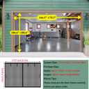 Magnetic Garage Door Screen 14x9ft for 1 Car, Heavy Duty Fiberglass Curtain, Hands Free & Kids Pets Friendly, Retractable Carport Garage Doors Patio Porch Screen Mesh (Black, for Door Size 14x9ft)