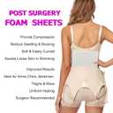 4 Pack Lipo Foam Post-surgical Ab Board Flattening Abdominal Compression Board for using with Post Liposuction Surgery Compression Garments Foam pads for Recovery 8"X11" (XXL)