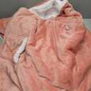 Bedsure Heated Blanket Wearable Shawl - Electric Wrap Poncho Blanket Hoodie for Adult, Winter Gifts for Mom Women Girlfriend, Warm Sherpa Heating Throw, Auto Shut Off, 55x64 inches, Pink