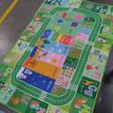 Alphabet Rugs for Kids Playroom - ABC Rug for Classroom with ABC Alphabet,Animals Colors,ABC Carpet for Children Playroom Cartoon Kids Play Mat for Bedroom Decor,Green,32"x46"