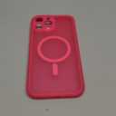 ImpactStrong Magnetic Guard Designed for iPhone 13 Pro Max Case [Camera Protection] [Military Grade Drop Tested] [Compatible with MagSafe] Slim Translucent Matte Phone Case (6.7") - Hot Pink