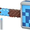 Nerf Minecraft Stormlander Dart-Blasting Hammer, Fires 3 Darts, Includes 3 Official Elite Darts, Pull-Back Priming Handle 