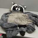 DarkCom Raccoon Onesie Halloween Costume One Piece Unisex Adult Pajamas Women Men Sleepwear Christmas Pajamas (Gray, L)