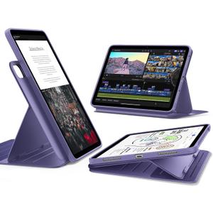 ESR for iPad Air 13 Inch Case M4/M3/M2 (2026/2025/2024), Removable Magnetic Cover, Adjustable Portrait/Landscape Stand, 9 Standing Angles, Shift Series, Purple