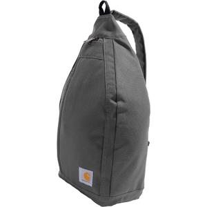 Carhartt Durable Sling Bag, Crossbody Backpack with Side Release Buckle, Tablet Sleeve and Adjustable Strap, Gravel