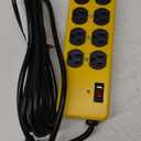 Heavy Duty Power Strip,Industrial Heavy Metal Case Surge Protector,8 AC Outlets,15Amp,2700 Joules,Protected' Indicator,14 Gauge Cord (Yellow, 15FT Length)