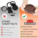 2 x PROPA Non Slip Furniture Coasters - Premium Rubber Pads for Hardwood Floors | Anti Slip Furniture Pads | Floor Protectors and Stoppers | Secure and Unscathed Floors | Set of 4 (2-Brown-4pcs)