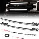 Dual LED Grille Light Bar for Ford F250, Niwaker 2Pcs 37" Curved LED Grill Light Kits with Wiring Harness 12V Side Marker Lights Accent Lights Compatible with 2017-2022 Ford Super Duty F-250