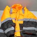 SMASYS Safety High Visibility Oxford Double Thick Reflective Jacket, ANSI Class 3, Construction Protective Work Wear (Small, Orange)