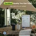 Purewell 1.0 Gallon Portable Gravity Water Filter System, 3-Stage 0.01m Ultra-Filtration Countertop System with Water Level Window and Stand, Reduce 99% Chlorine, for Camping, RVing, Home (PW-1G-K)