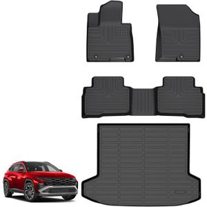 for Hyundai Tucson Hybrid Floor Mats 2022 2023 2024 2025 2026(Not PHEV), TPE All Weather Car Floor Cargo Liner Anti-Slip Waterproof Easy to Clean Durable Accessories
