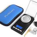 Fuzion Milligram Scale 50g/0.001g, Portable Jewelry Scale .001 Gram Accuracy, Mg Scale, Powder Scale, Microgram Scale, Milligram Scale for Powder with Tray/Tweezers/Calibration Weight (Black)