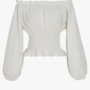 Womens Renaissance Blouse Peasant Off Shoulder Tops Pirate Long Sleeve Peasant Blouse Small