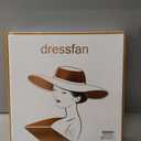 dressfan Fascinator Hats for Women,Linen Vintage Feather Headwear for Derby/Church/Wedding/Cocktail/Tea Party (M26-White)