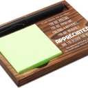 Appreciated Sticky Note Holder Wooden Notepad & Pen Holder 6.5" x 4.7" Sticky Note Pad Holder Dispenser for Desk Affirmations Work Appreciation Gifts Thank You Gifts, NPA246