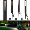 SUNVIE 3W Low Voltage Pathway Lights 3000K LED Low Voltage Landscape Lights 12V Waterproof Landscape Path Lights Low Voltage Landscape Lighting for Walkway Yard Backyard Garden ETL Listed Cord, 4 Pack