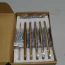 Goo-Ki Vintage Retro Antique Brass Zinc Alloy Cabinet Handles - 5.03''(128mm) Hole Center Affordable Luxury Cabinet Pull Hardware for Bedroom, Kitchen, 6 Pack