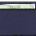 HAUTOCO Money Bag with Zipper 11x6.1 inch Money Pouch with Lined PU Leather Bank Bag Two Pockets Utility Wallet for Cash Check Receipt Coins Cosmetics, Dark Blue