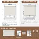 AOSKY Cordless Blackout Roller Shades, 31.5" W x 72" H, Linen Cream 2 Pack
