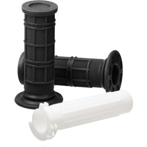 PW50 Grips, PW50 Handlebar Grips for Yamaha PW50 Peewee Y-Zinger PW 50cc PY 50 YT60 YT60L Kid Bikes 3/4 Half-Waffle Handle Bar Soft Grip Throttole Tube Accessories (Black)