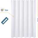 N&Y HOME Short Shower Curtain or Liner Fabric 66 inches Shorter Length, Hotel Quality, Washable, Water Repellent, Diamond Patterned White Bathroom Curtains with Grommets