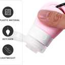 Healeved 4-Pack 1.3Oz Travel Size Silicone Refillable Lotion Bottles with Hook Clear Pump Dispensers for Hand Soap Cosmetic Storage