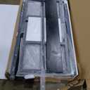 Aquzee Computer Desk with Hutch and Bookshelves, Large Leg Room 47 inch Width Black Desk with Space Saving Storage Shelves for Home Office, Study, Work, Easy Assemble