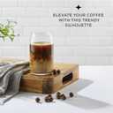 JoyJolt Drinking Glass Cups Set of 6-16oz Beer Can Glasses. Clear Soda Can Shaped Glass Cups, Cute Iced Coffee Cup Tumblers, Cold Drink Glassware, Unique Water, Tea, Cocktail Glass Set