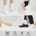 3 Pairs Merino Wool Ankle Socks for Men Women - Athletic Business Casual Running Arch Support Everyday (White, XXL)