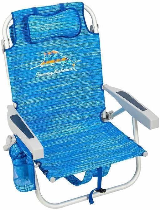 Tommy Bahama Backpack Cooler Beach Chairs - Blue Marlin