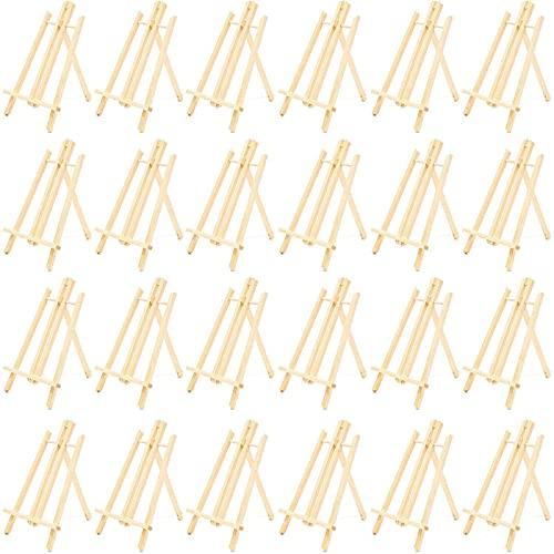 Bright Creations Wooden Mini Easel Stand for Desk or Tabletop (9 x 13.5 Inches, 24 Count)