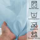 OWENIE Light Blue Sheer Curtains 84 inches Long for Bedroom Living Room 2 Panels Set, Privacy Rod Pocket Light Filtering Voile Sheer Curtains, Airy Farmhouse Curtains, 42Wx84L inch, Sky Blue