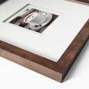 Yaetm 10x10 Square Picture Frame with Double Floating Ivory Mat 4x4, Brown Wood Grain Photo Frame with HD Tempered Glass for Wall Gallery, Home and Office, Wall Mounting, 3 Pack