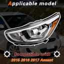 TODO Headlight Assembly Compatible with Hyundai Accent 2015-2017, Headlights Replacement for 92101-1R710 921011R710 HY2502192, Left Driver Side